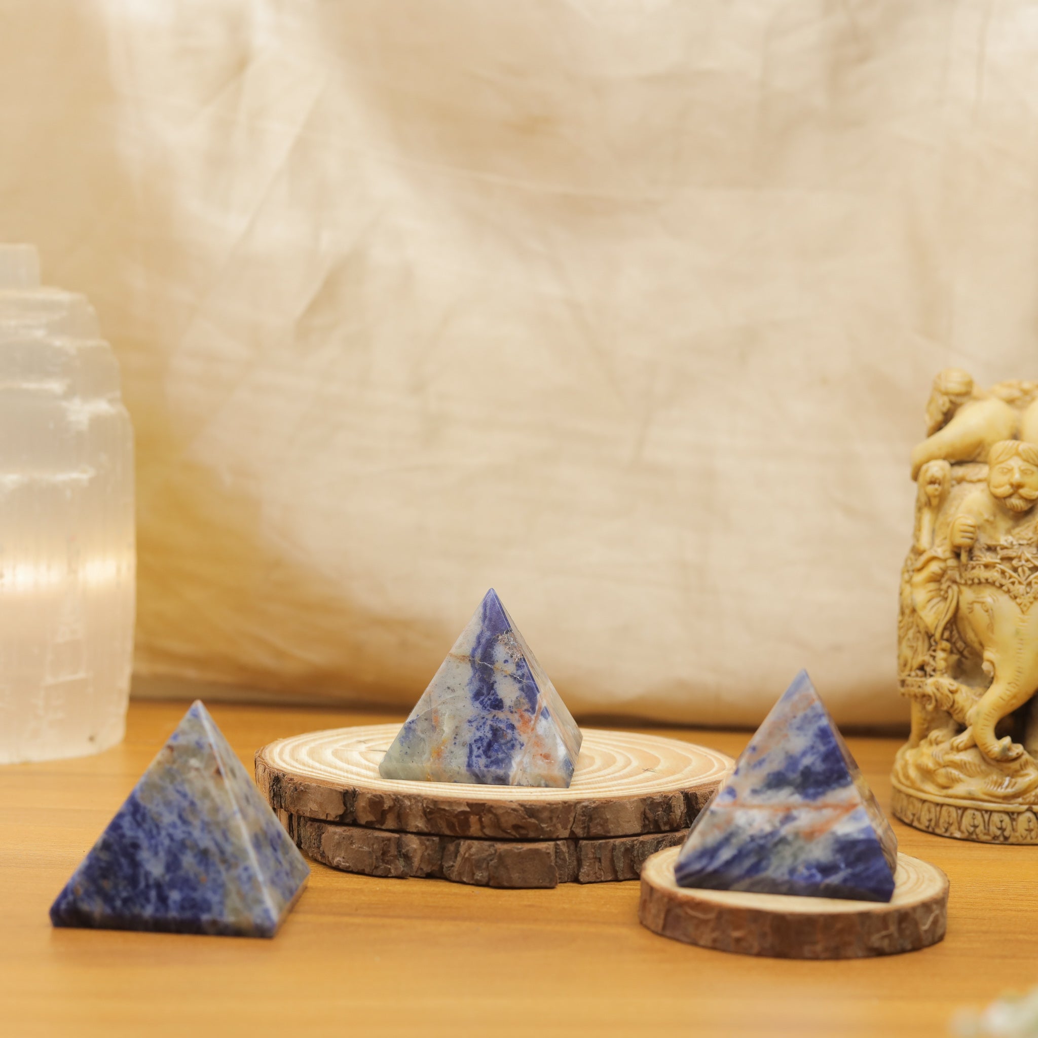 NATURAL SODALITE  PYRAMID