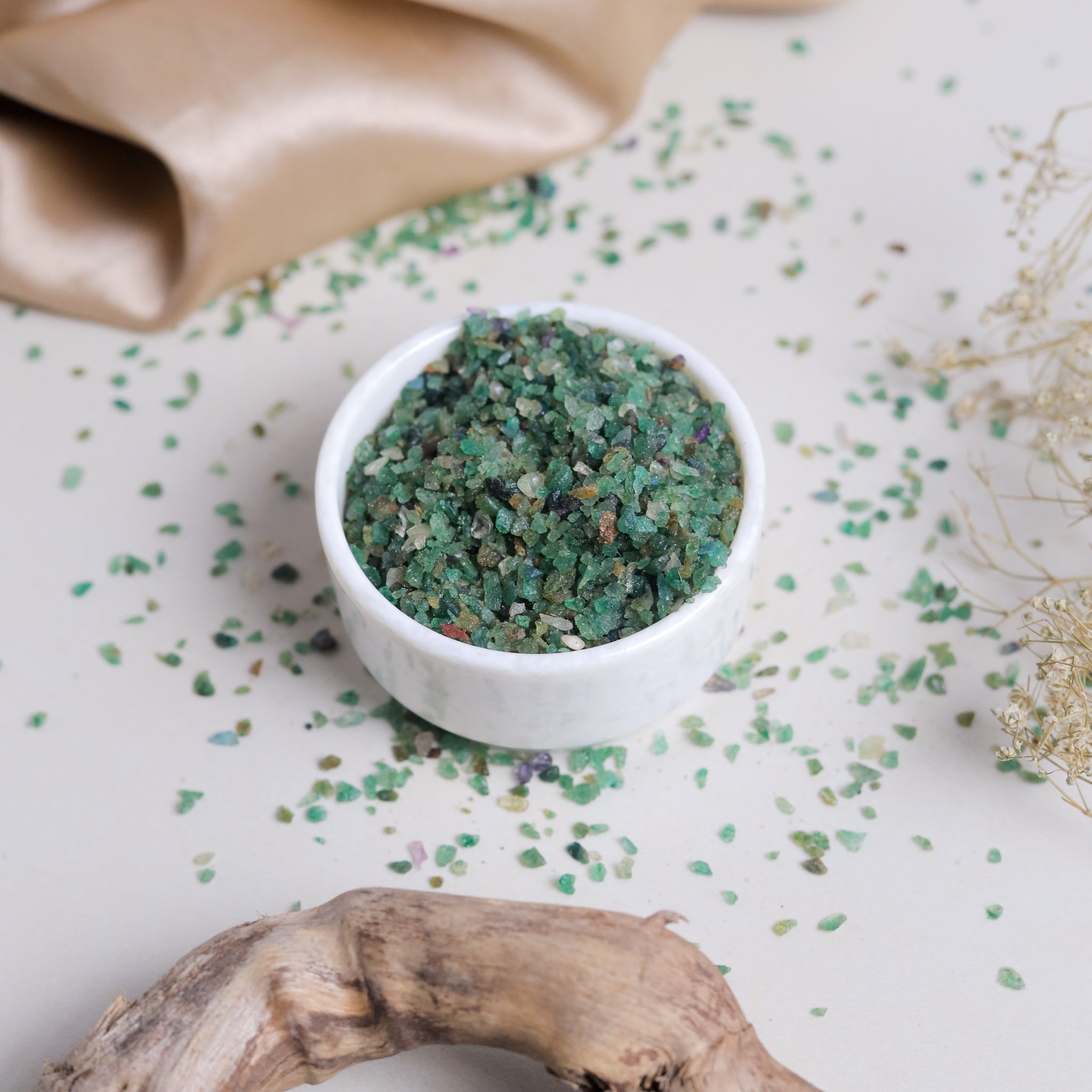 NATURAL DARK GREEN AVENTURINE CHIPS