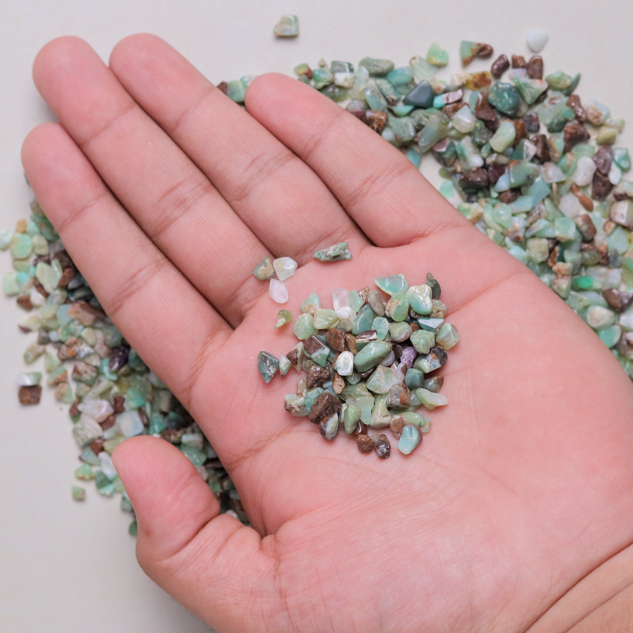 NATURAL CHRYSOPRASE CHIPS