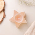 Natural Yellow Selenite Candle Stand