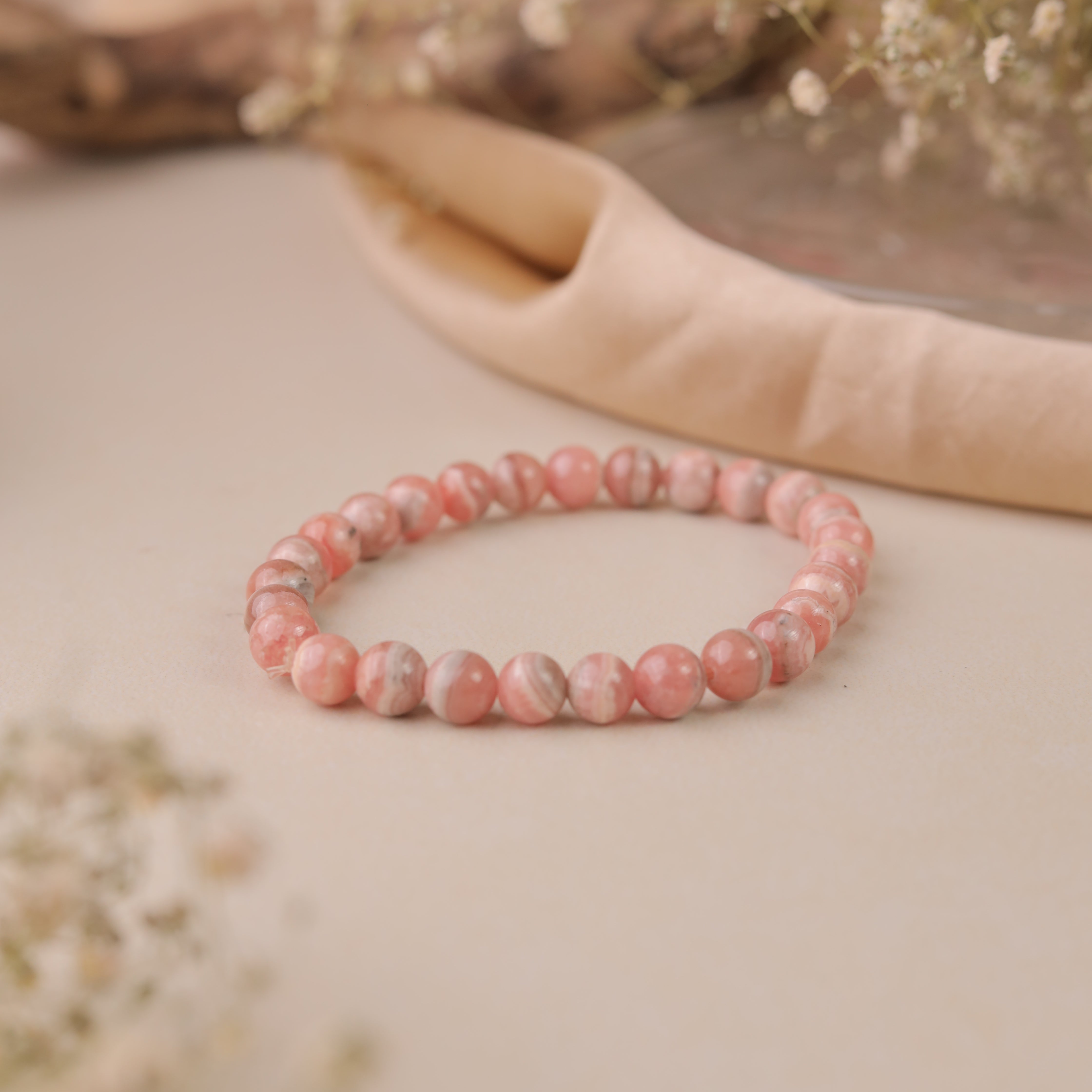 NATURAL RHODOCROSITE BRACELET