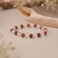 NATURAL CLEAR QUARTZ + RUDRAKSHA BRACELET