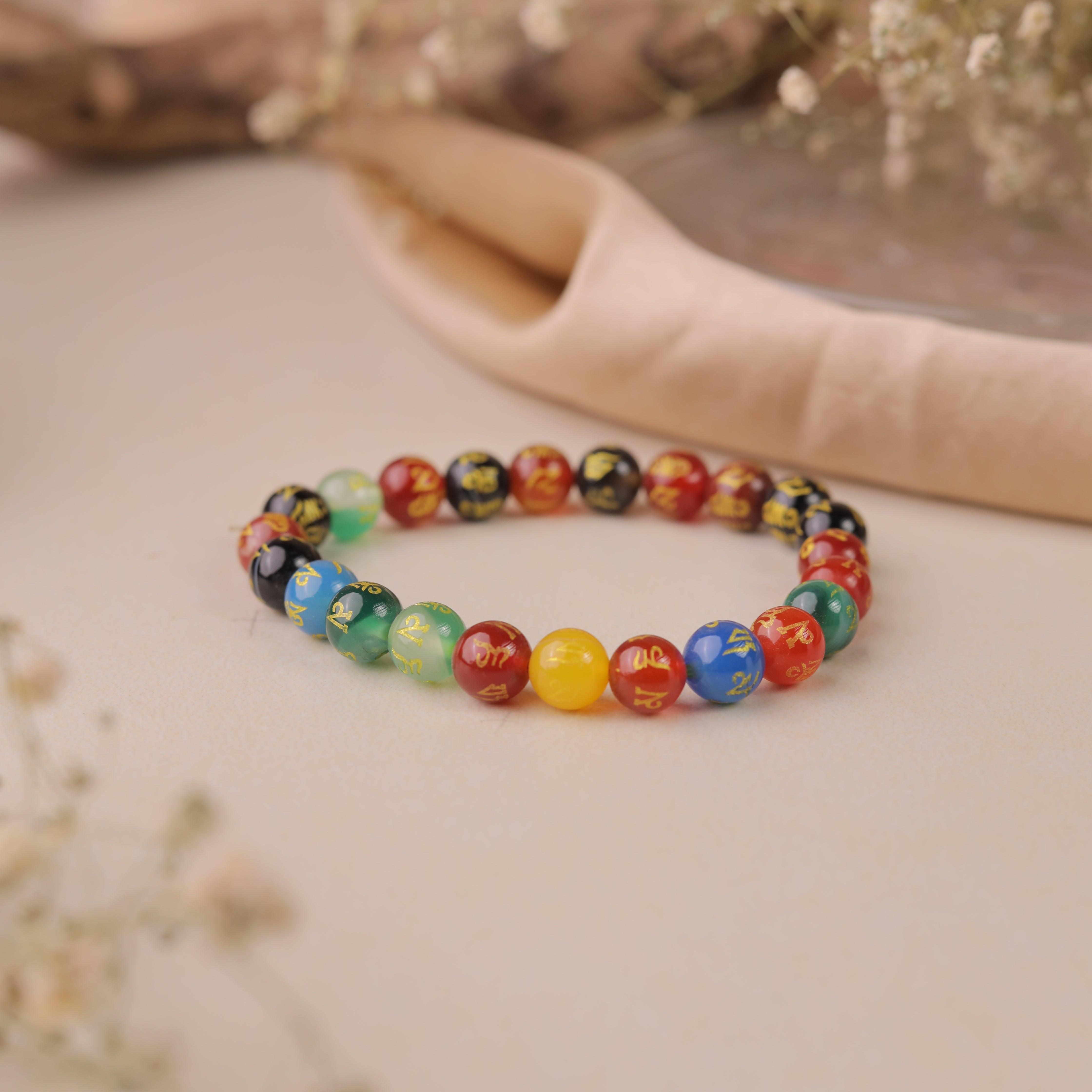 NATURAL OM MANI PADMA BRACELET