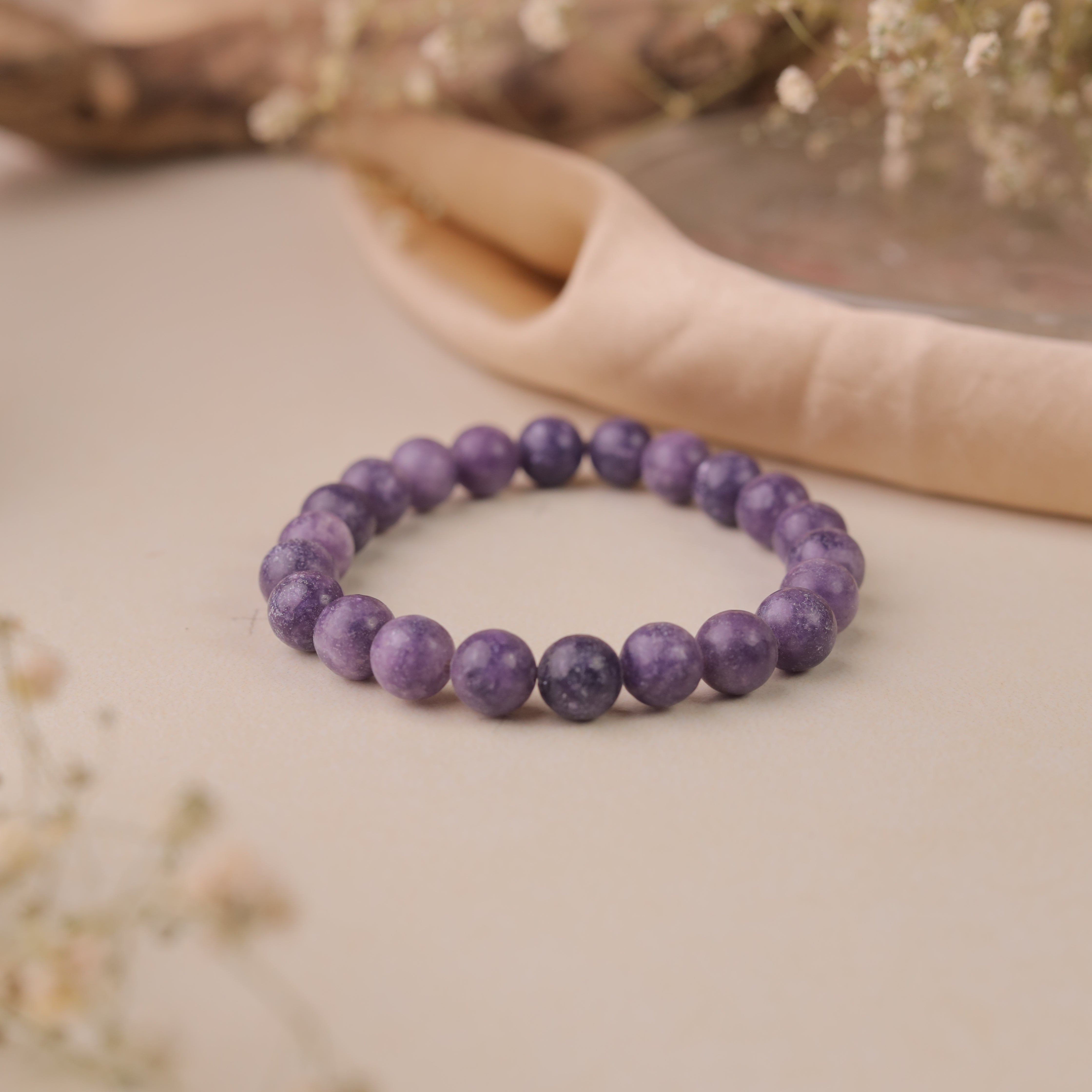 NATURAL LEPIDOLITE BRACELET