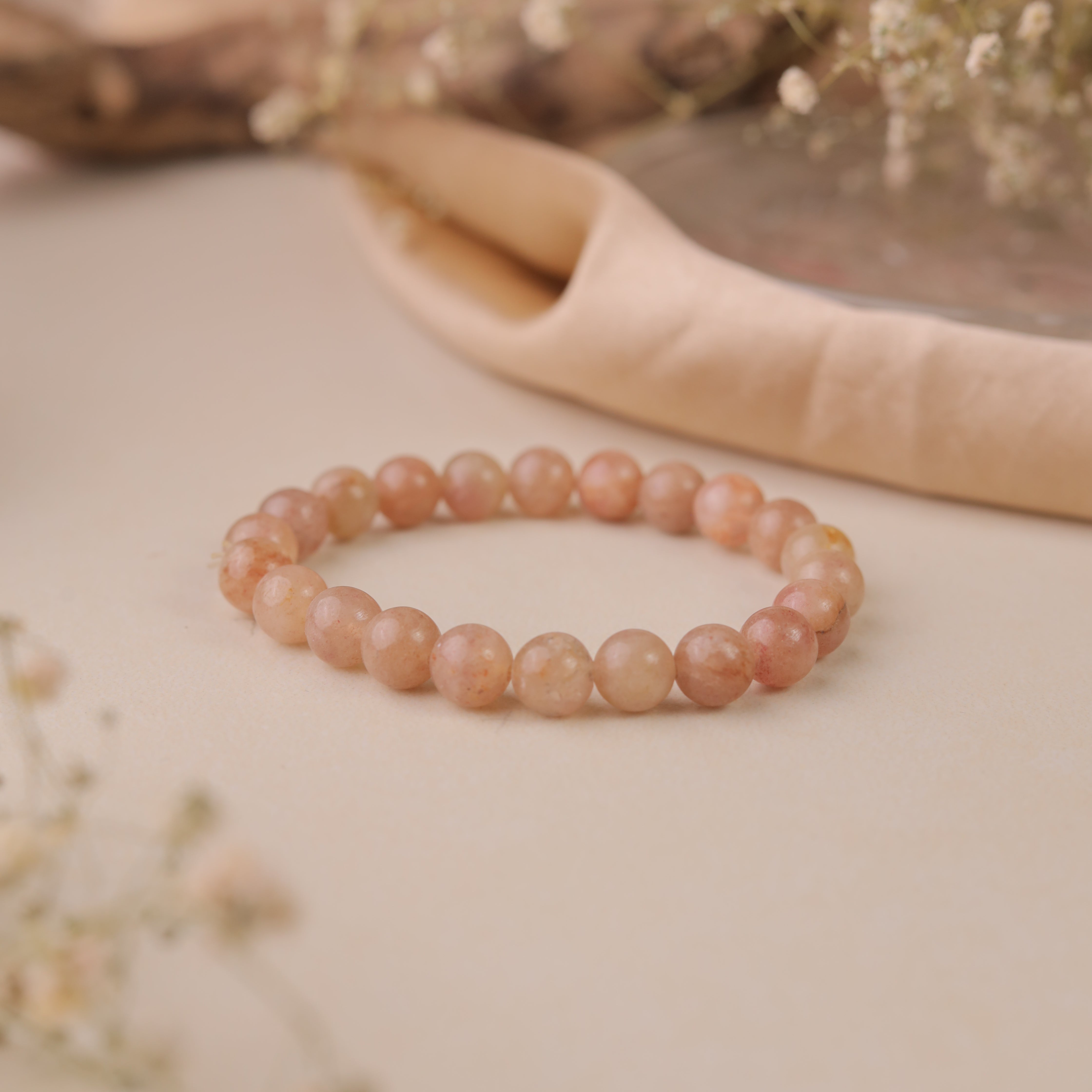 NATURAL STRAWBERRY QUARTZ BRACELET