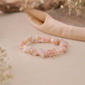 NATURAL PINK OPAL CHIPS BRACELET