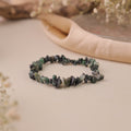 NATURAL EMERALD CHIPS STONE BRACELET
