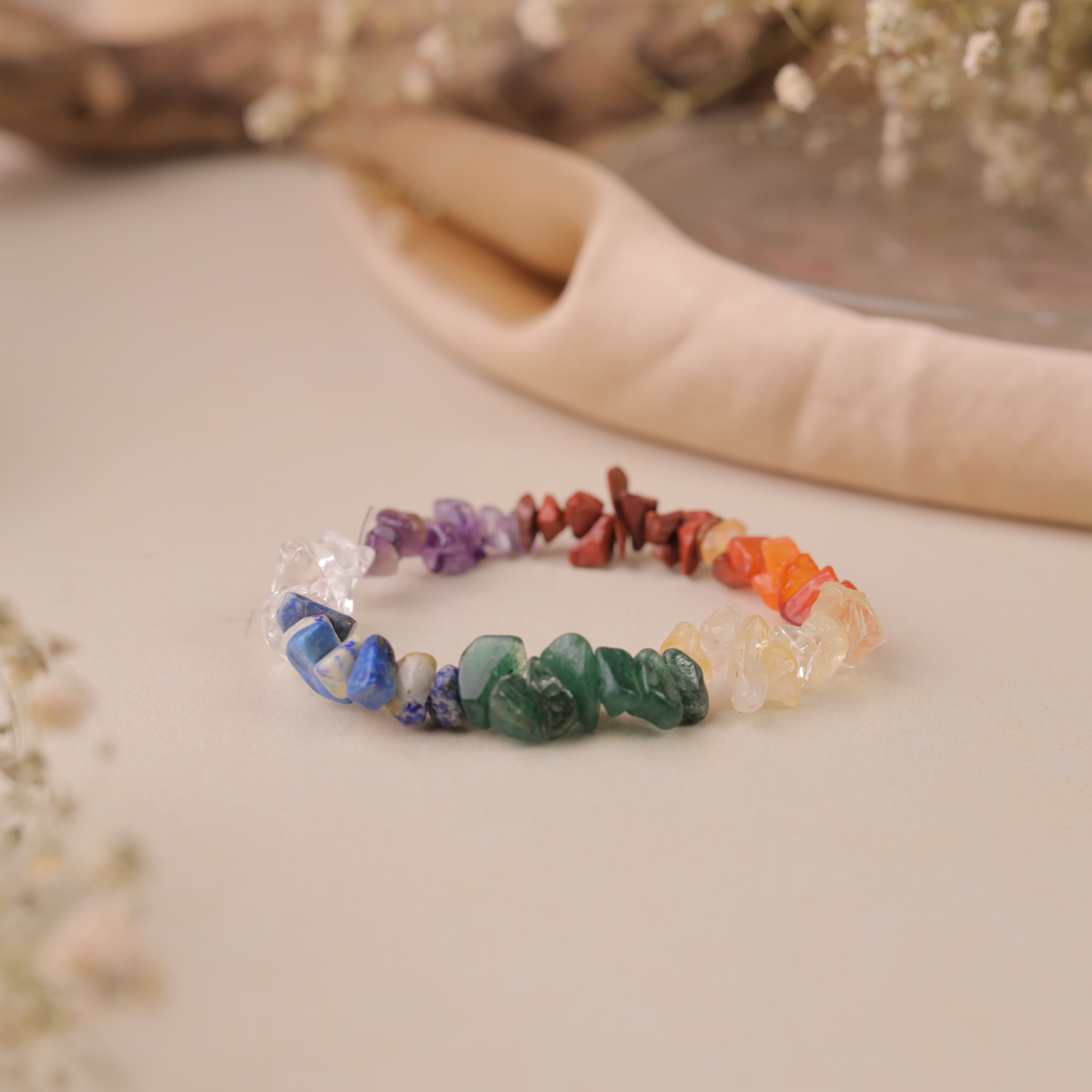 Seven Chakra Chips Bracelet