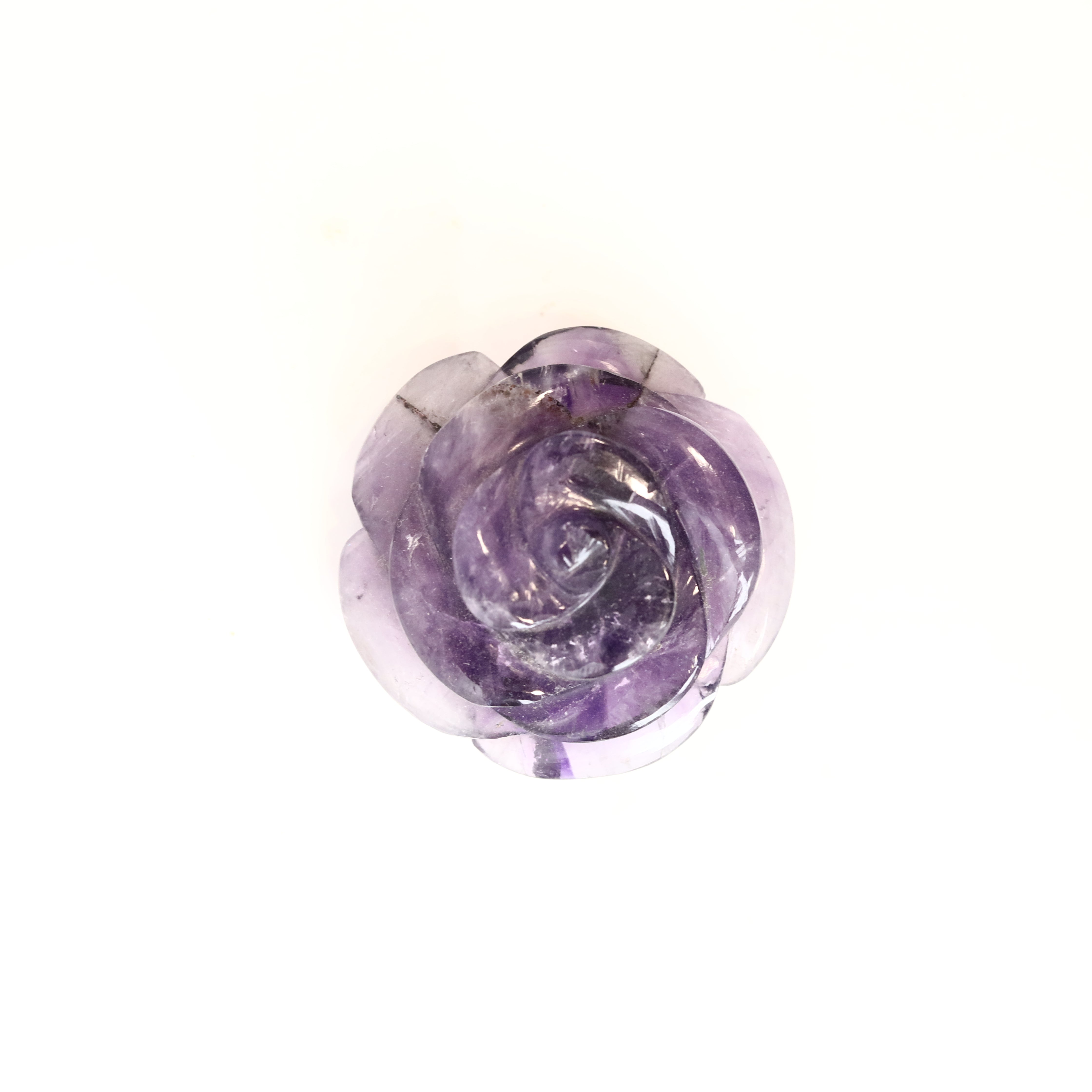 Amethyst Rose Carving 87g