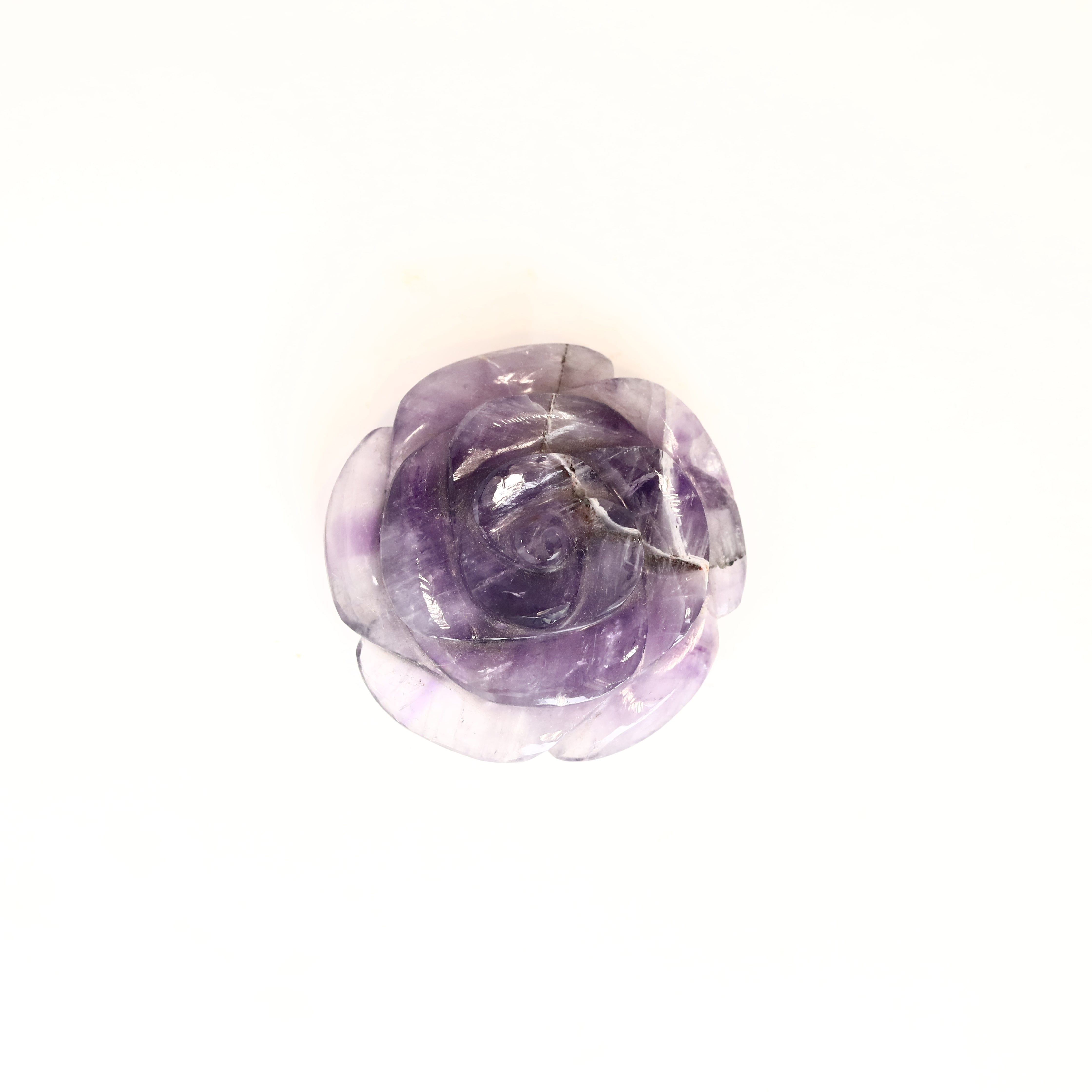 Amethyst Rose Carving 62g