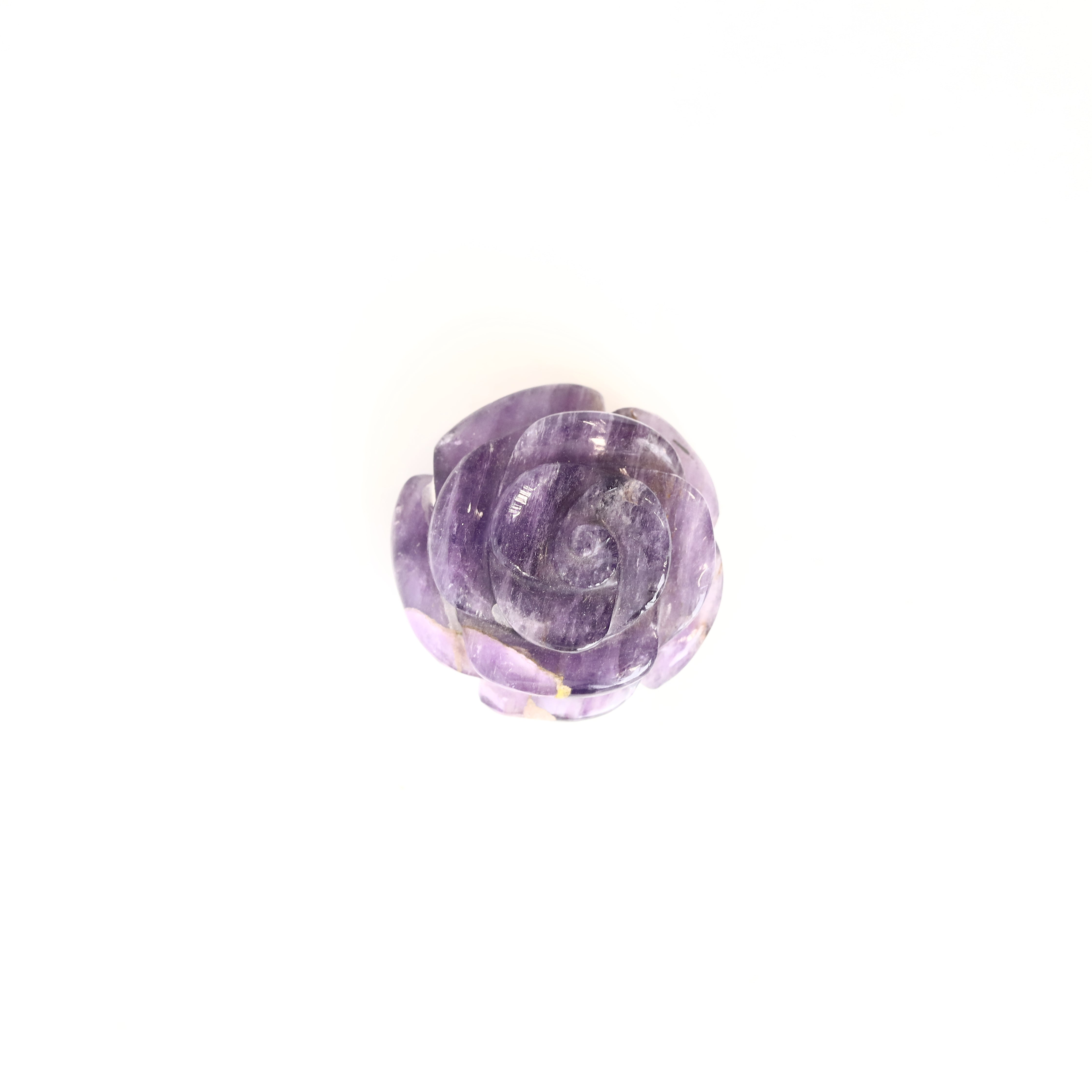 Amethyst Rose Carving 50g