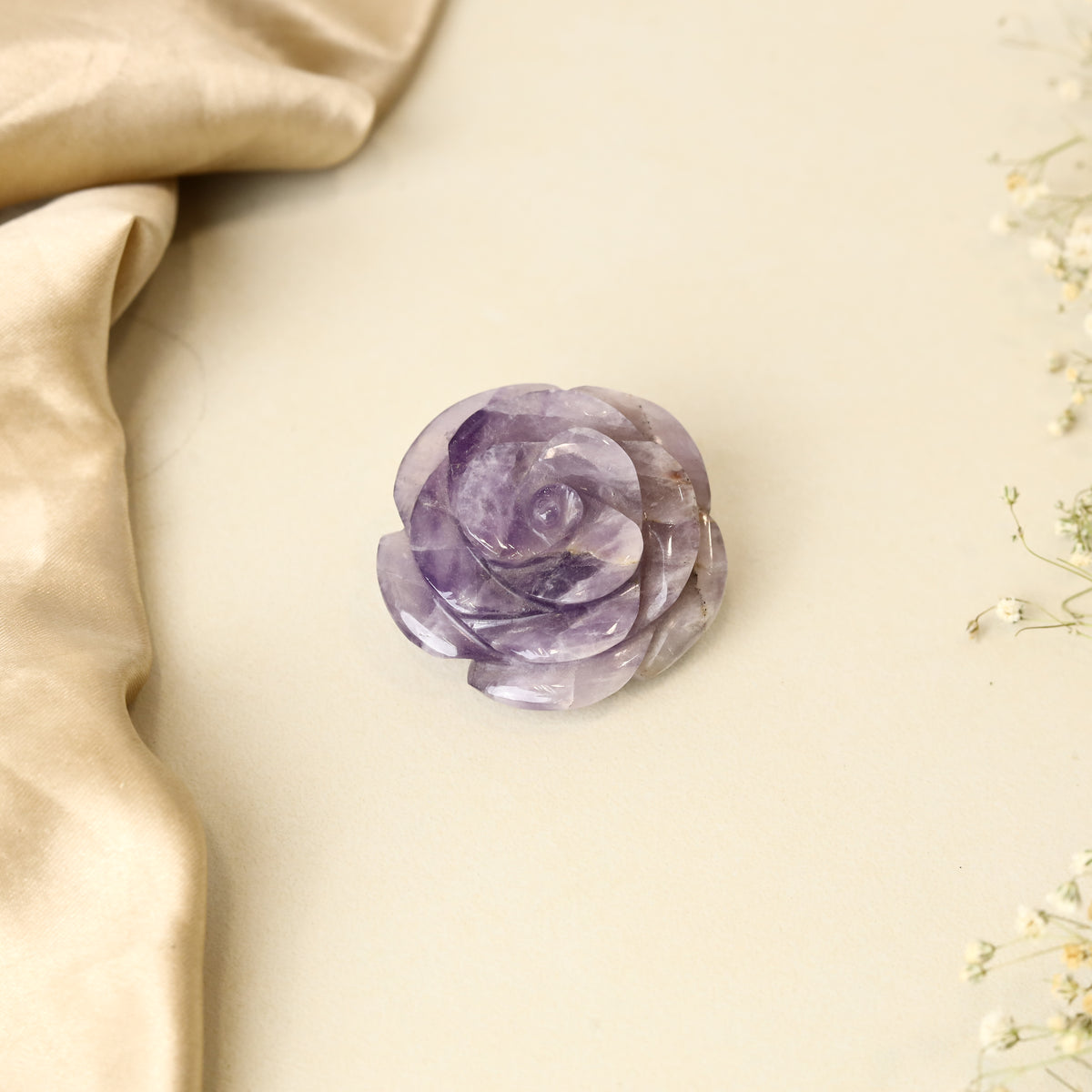 Amethyst Rose Carving 52g