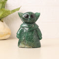Natural Green Aventurine Baby Yoda Hand Carved Sculpture Figurine 416g
