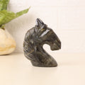 Natural Labradorite Horse Hand Carved Sculpture Figurine 238g