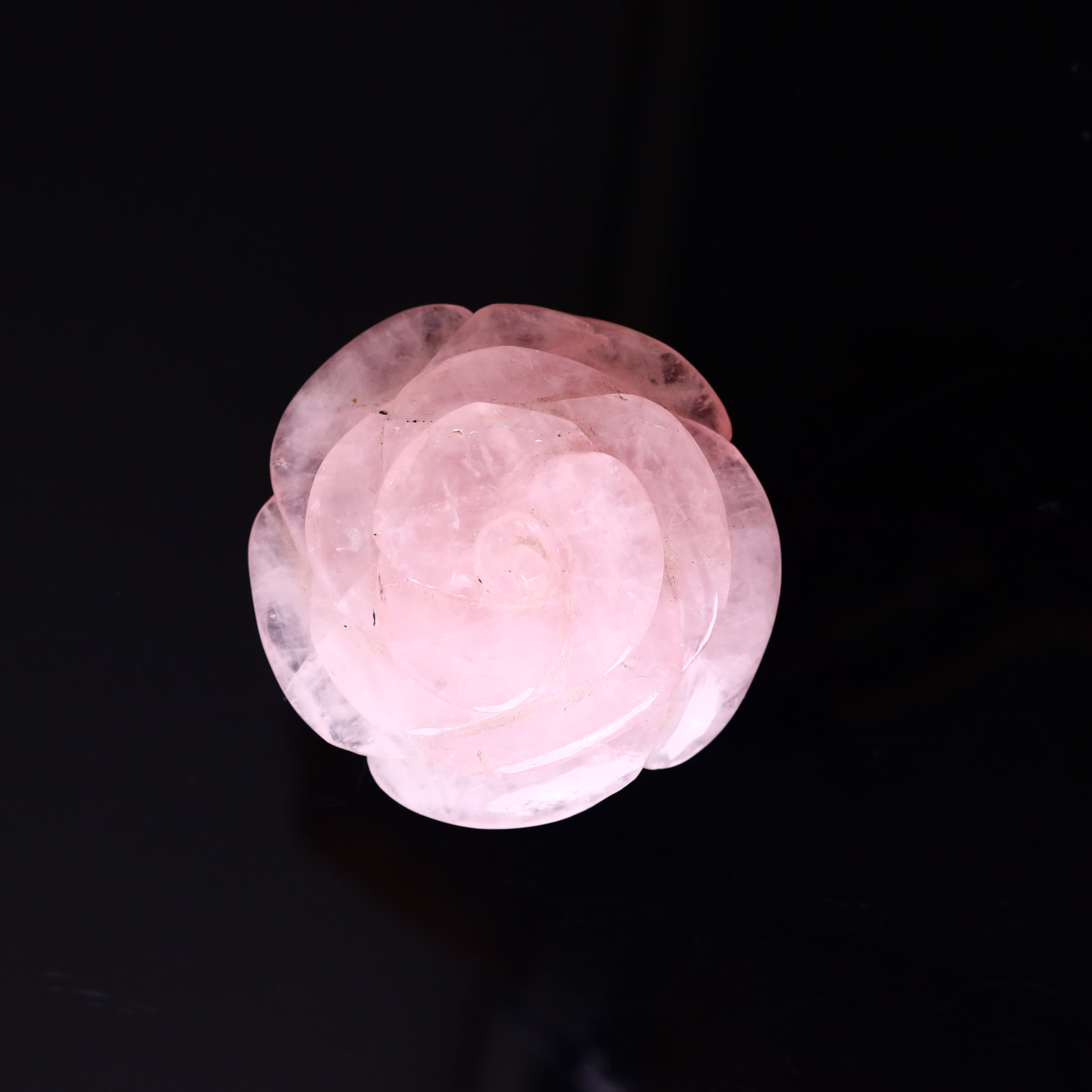 Rose Quartz Rose Carving 161g