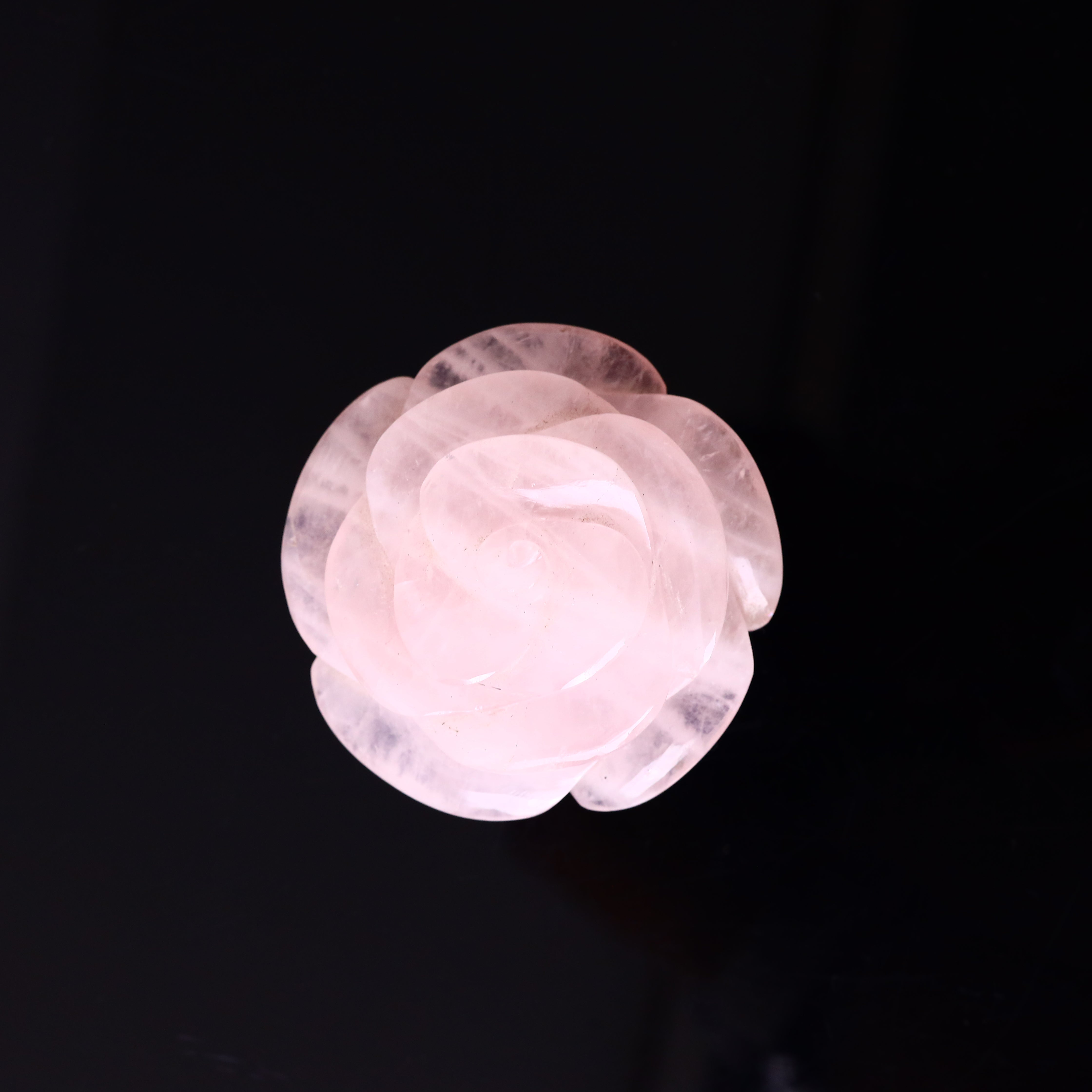 Rose Quartz Rose Carving 145g