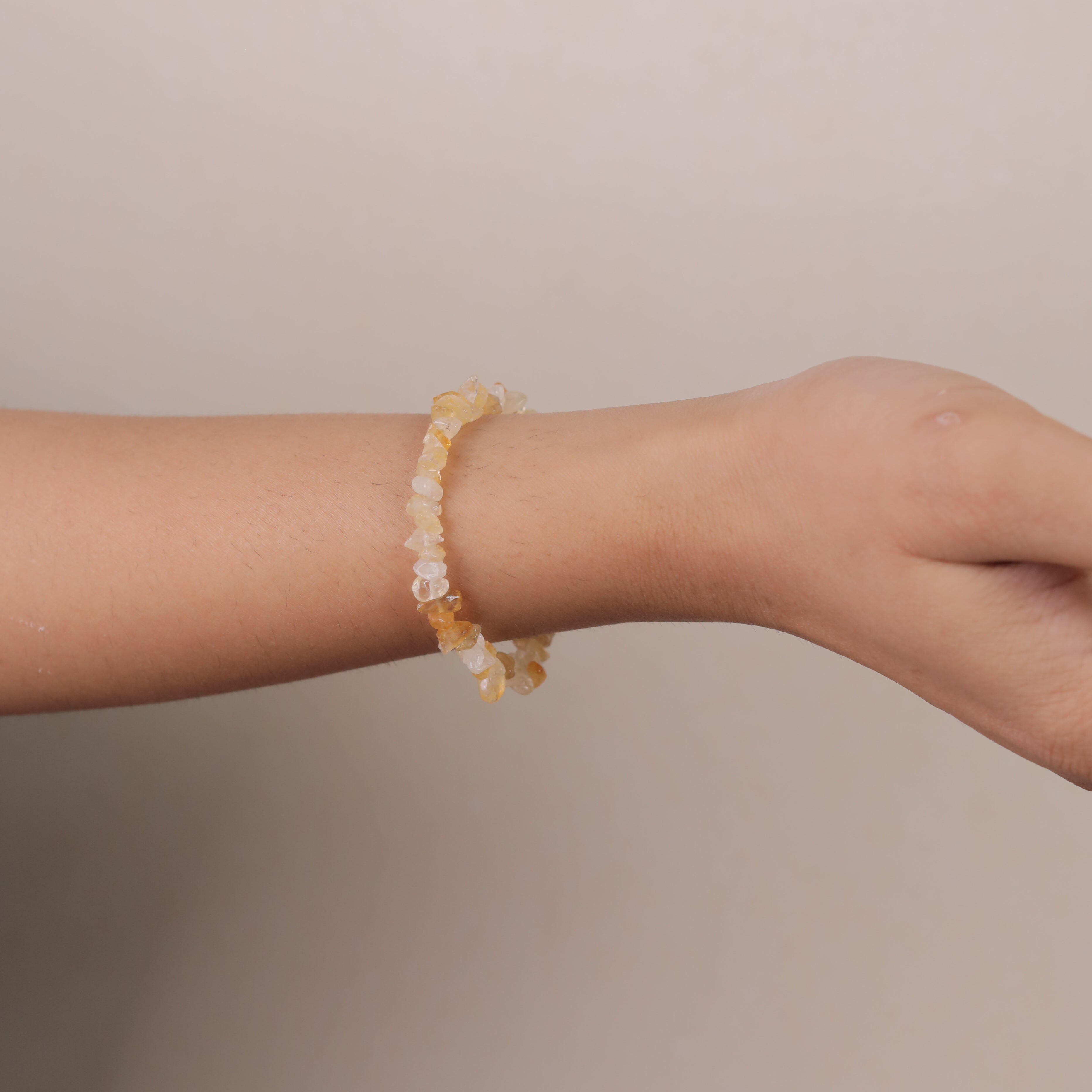 NATURAL CITRINE CHIPS STONE BRACELET