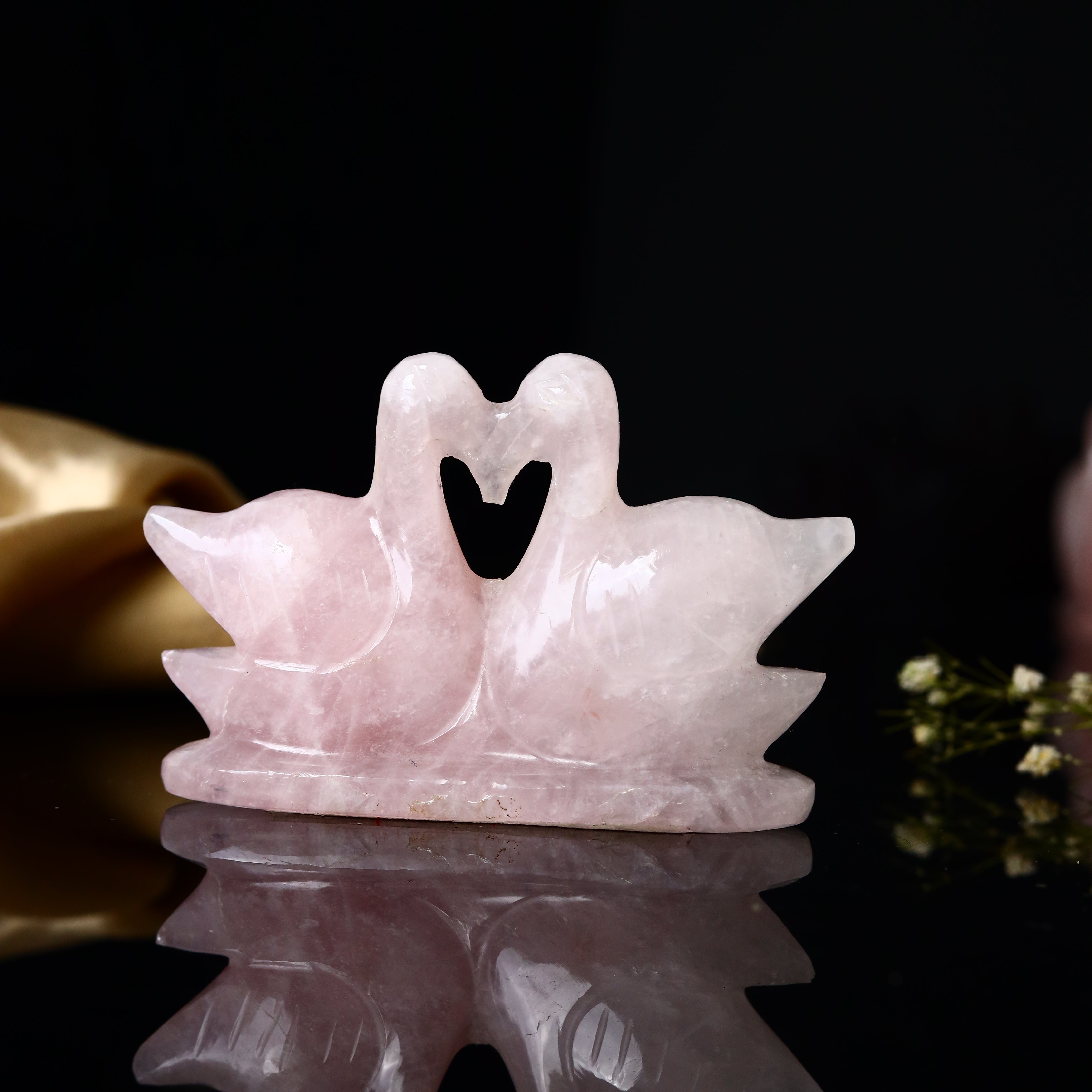 Rose Quartz Mandrin Ducks- Joint 172g