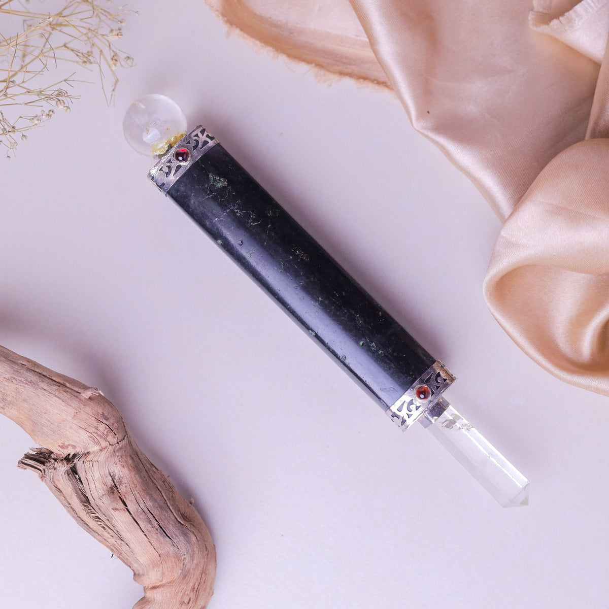 NATURAL BLACK TOURMALINE REIKI STICK