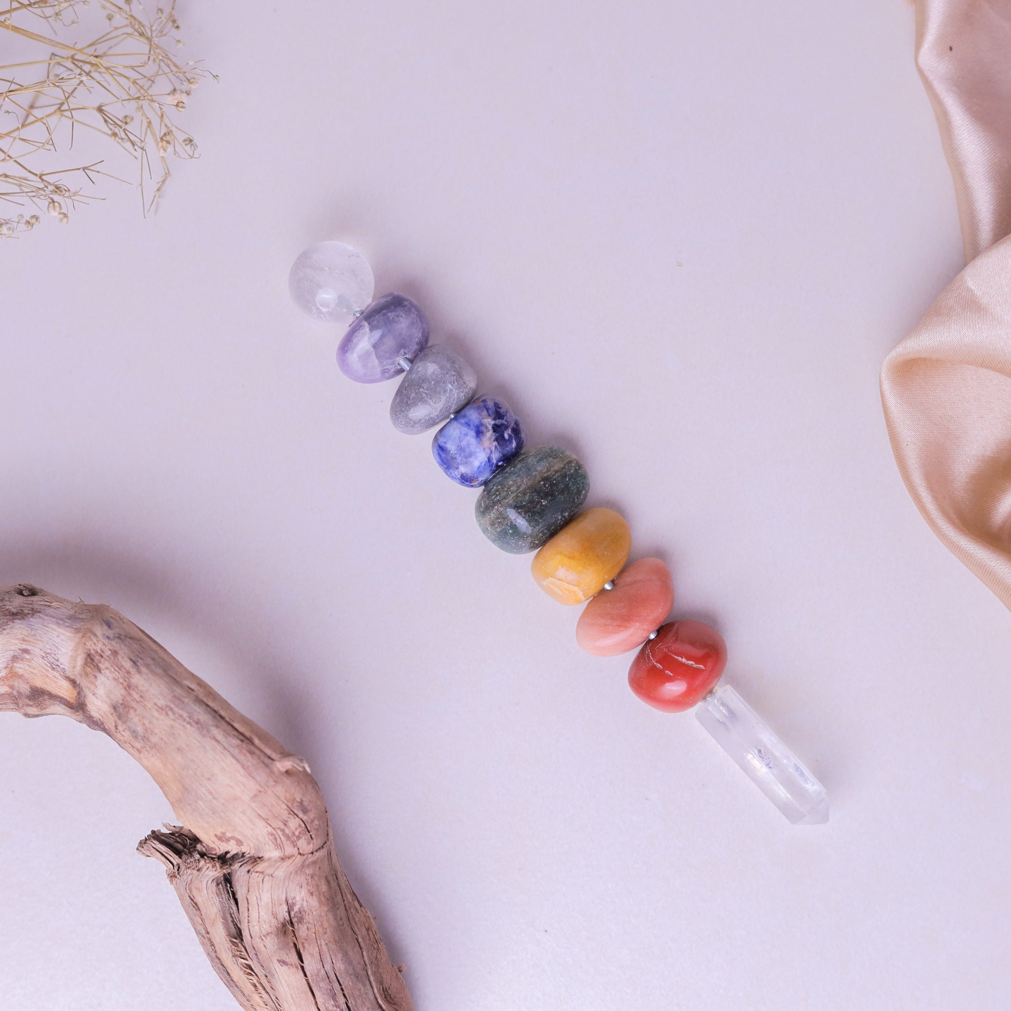 NATURAL 7 CHAKRA TUMBLE REIKI STICK