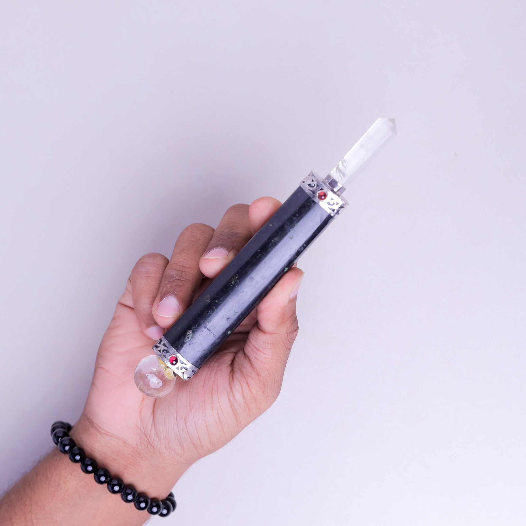 NATURAL BLACK TOURMALINE REIKI STICK