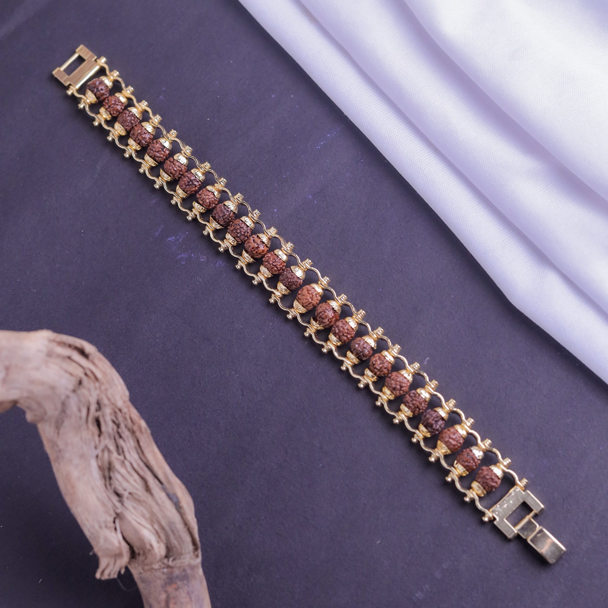 Rudraksha Gold Coated Bracelet