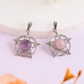 Star Shape Pendant With Natural Crystals