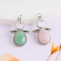Pear Wing Shape Pendant With Natural Crystals