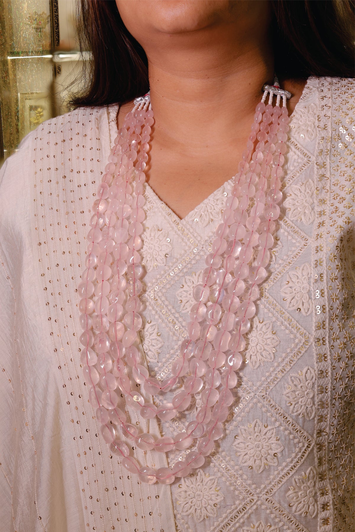 Natural Rose Quartz Mala