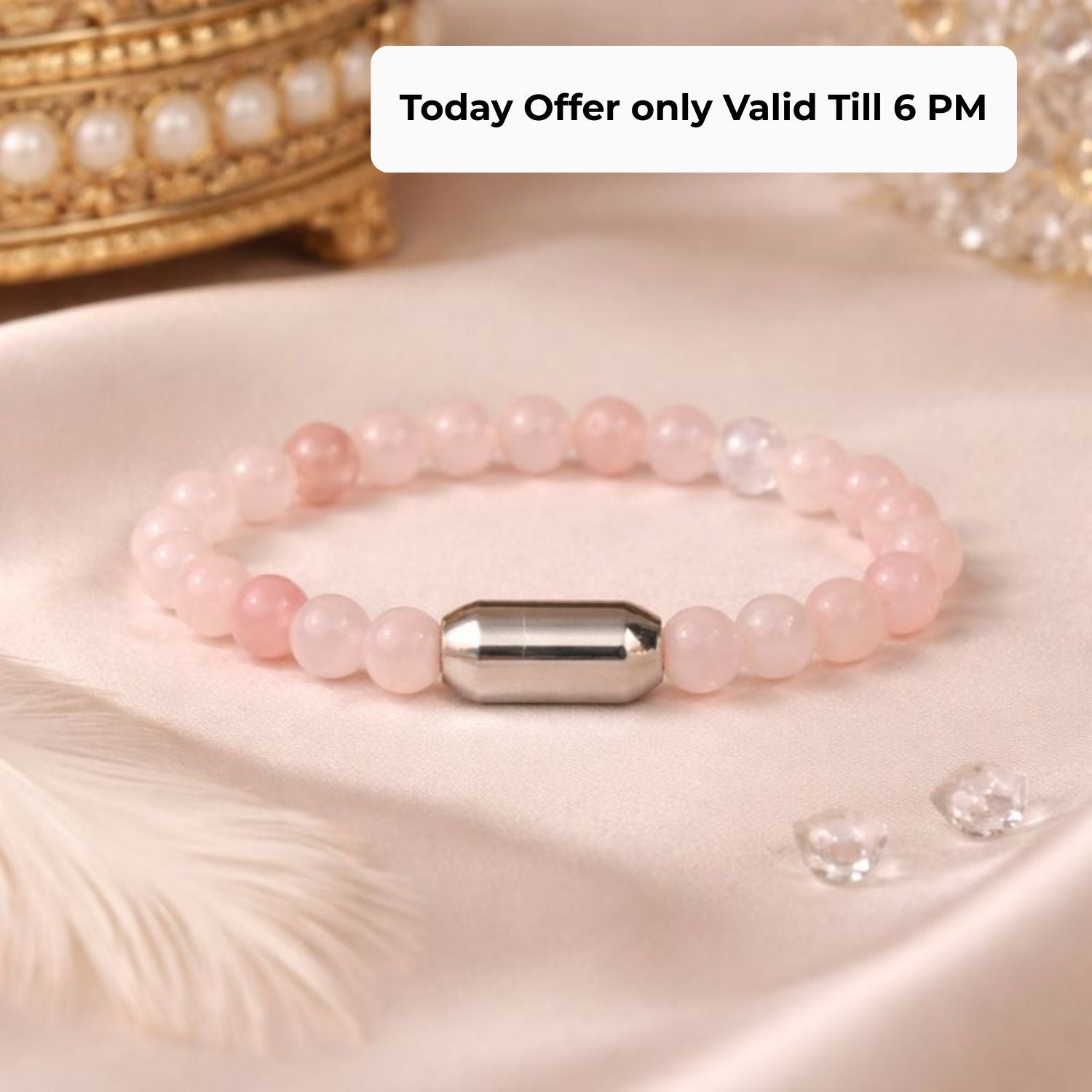 NATURAL ROSE QUARTZ BRACELET