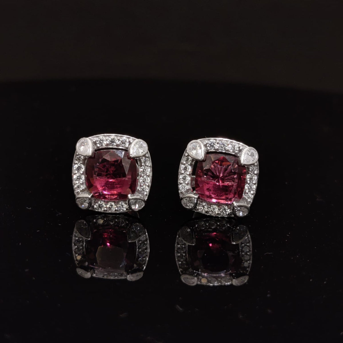Pink Tourmaline Earring