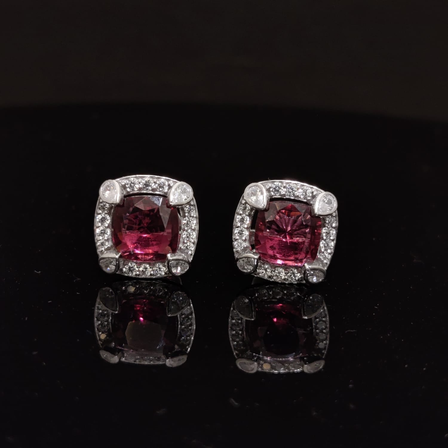Pink Tourmaline Earring
