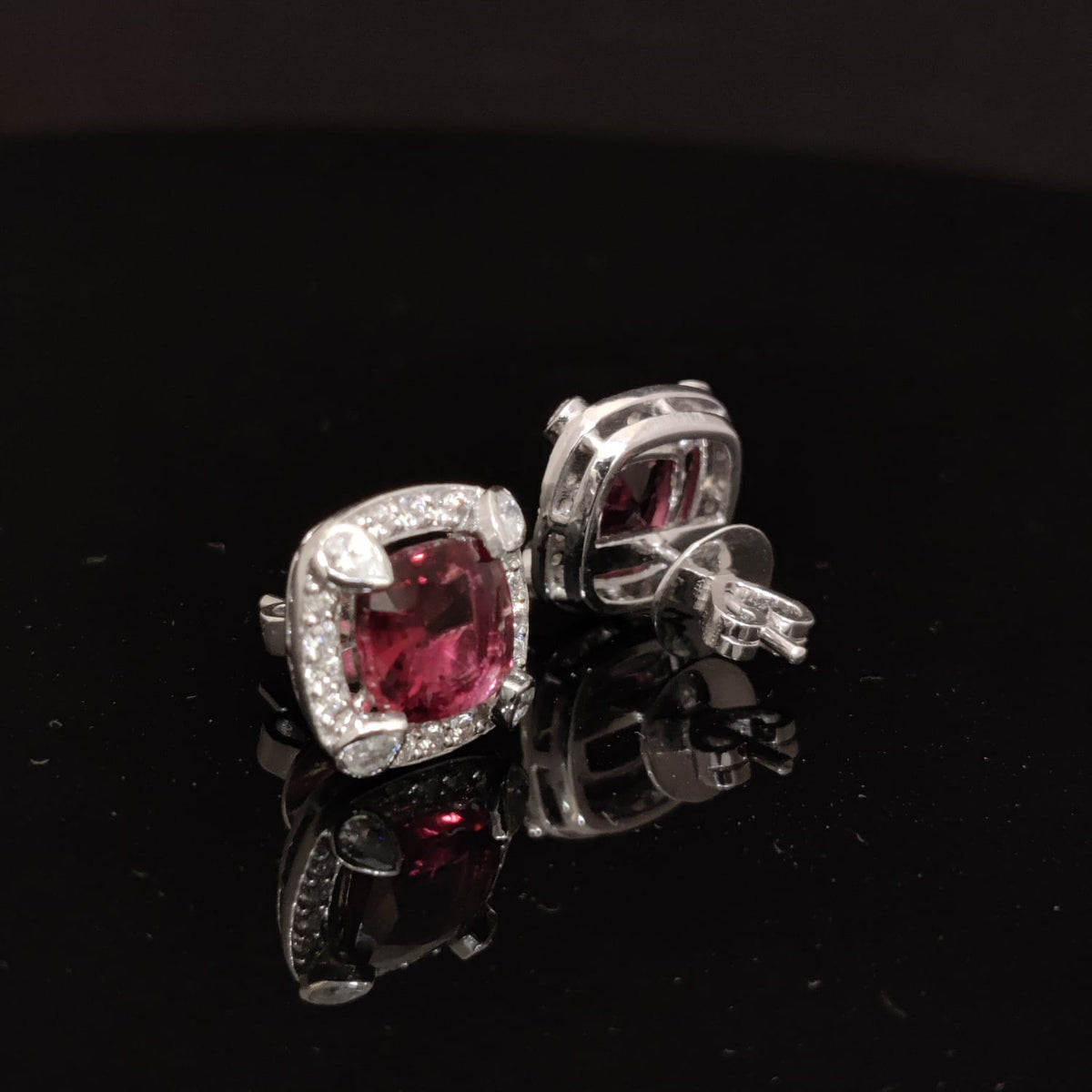 Pink Tourmaline Earring