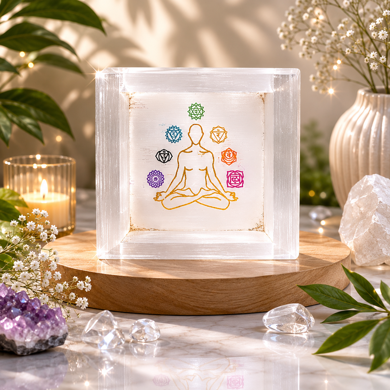 Natural Selenite Box