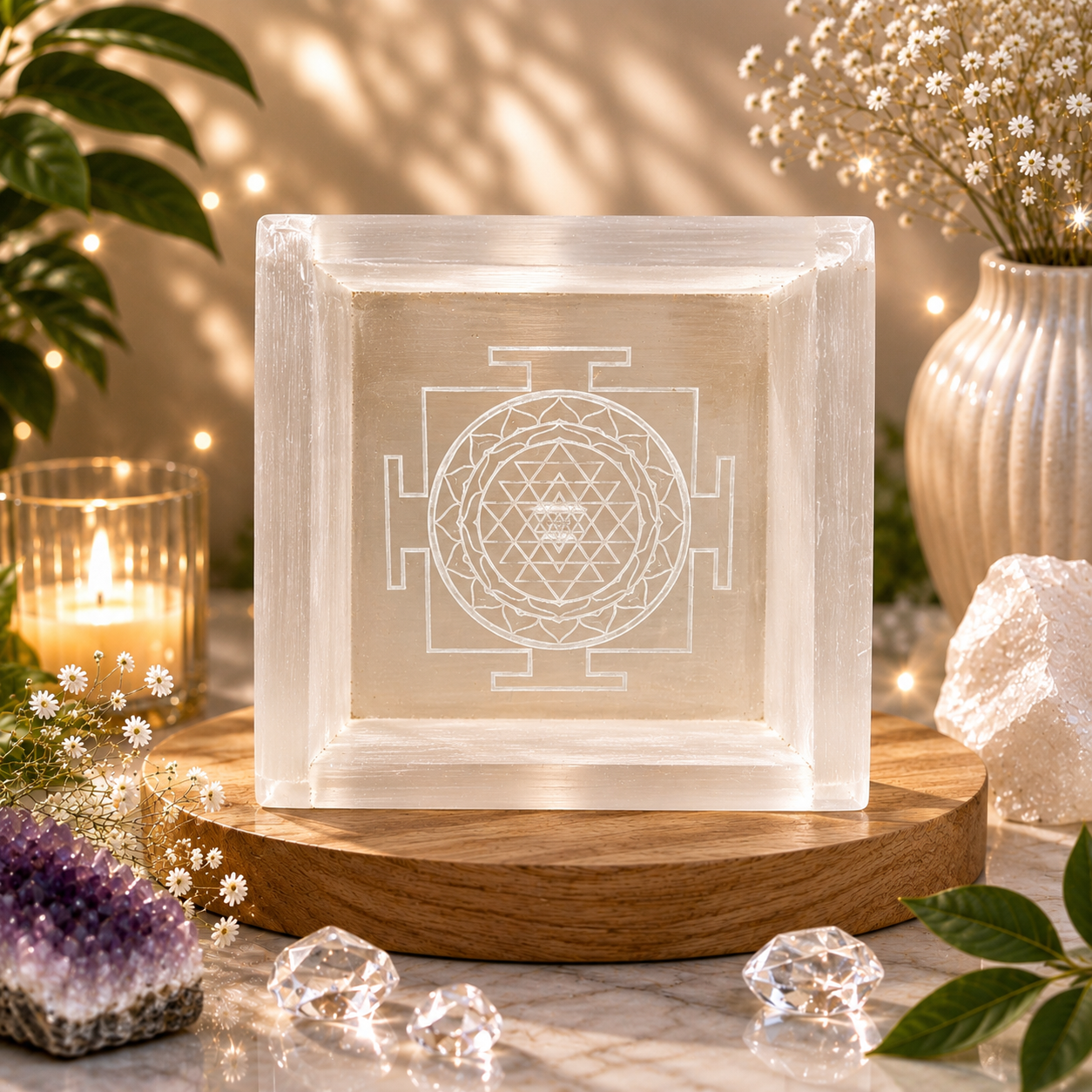 Natural Selenite Box