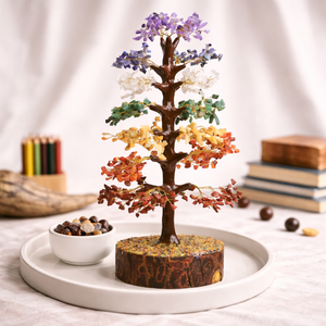 Natural 7 Chakra Crystal Tree – Handcrafted Energy Tree | Bellarosa Gems Surat