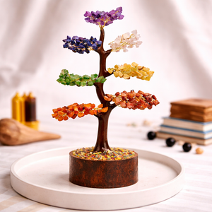 Natural 7 Chakra Tree Full View – TGL Certified Crystal Tree | Bellarosa Gems