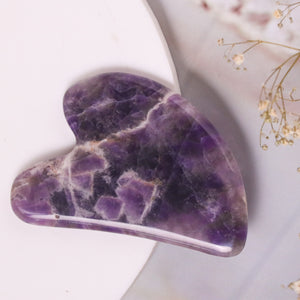 Natural Amethyst Gua Sha – Purple Crystal Face Massage Tool