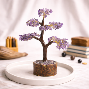 Natural Amethyst Tree Full View – Calming Energy Crystal Tree | Bellarosa Gems