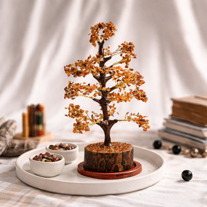 Natural Carnelian Crystal Tree – Handcrafted Energy Motivation Tree | Bellarosa Gems Surat