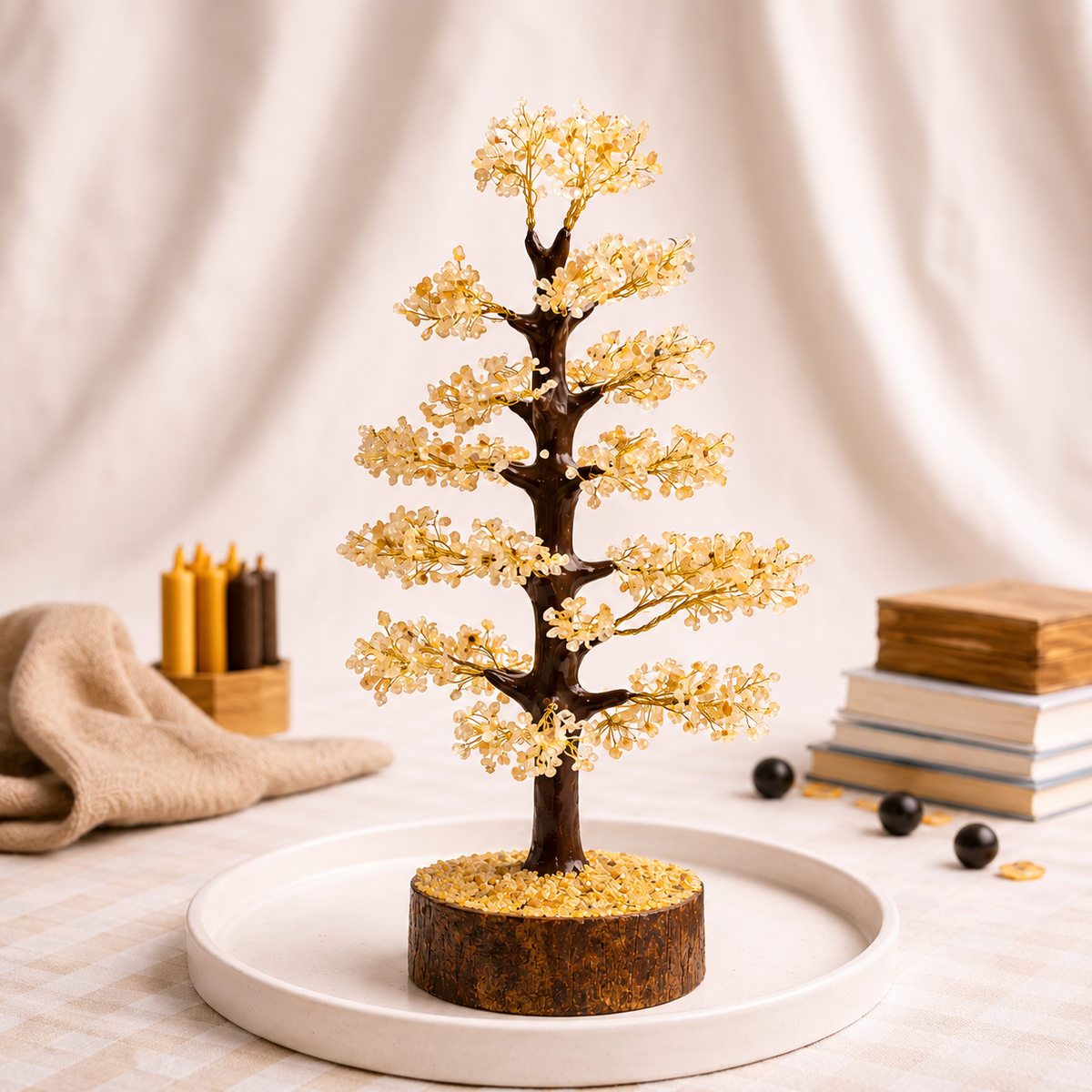 Natural Citrine Crystal Tree – Handcrafted Manifestation Tree | Bellarosa Gems Surat