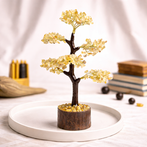 Natural Citrine Tree Full View – Yellow Crystal Abundance Tree | Bellarosa Gems