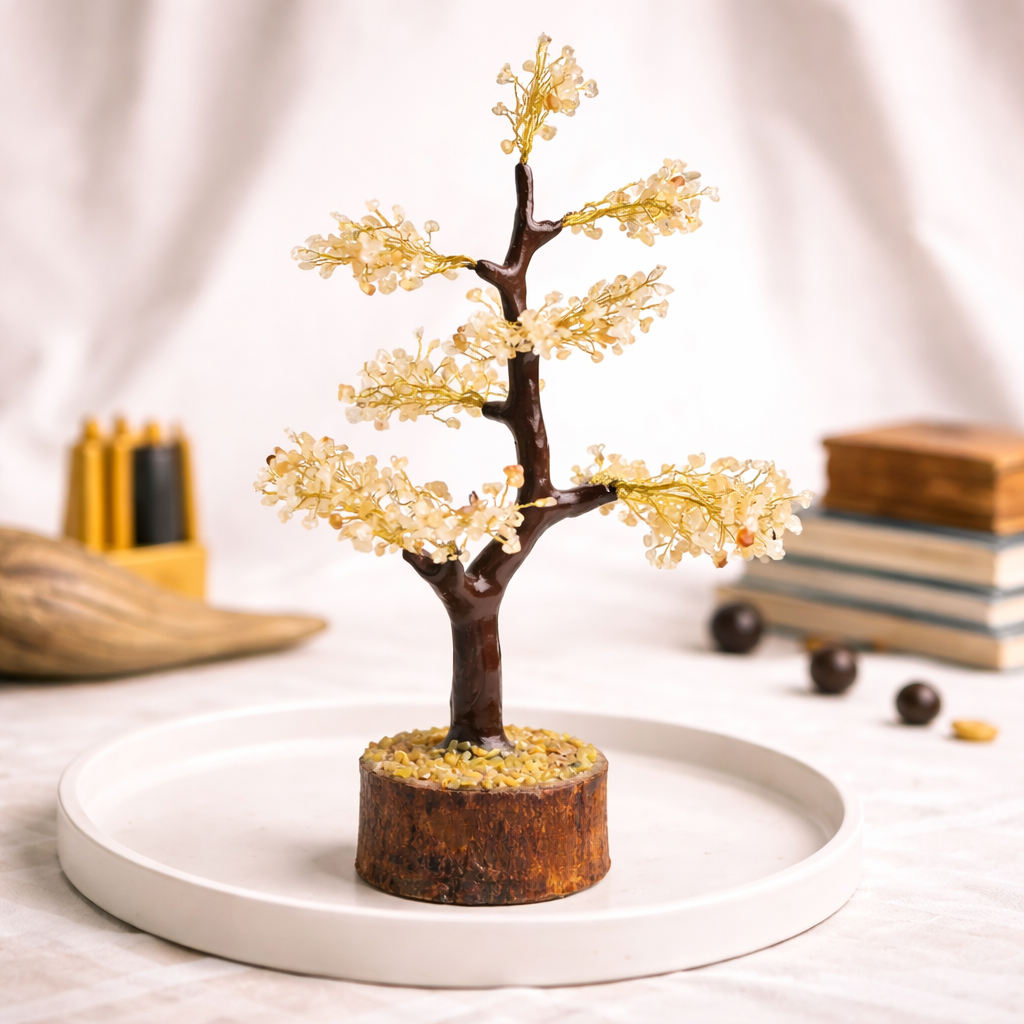 Natural Citrine Crystal Tree Side Angle – Sunela Stone Tree | Bellarosa Gems
