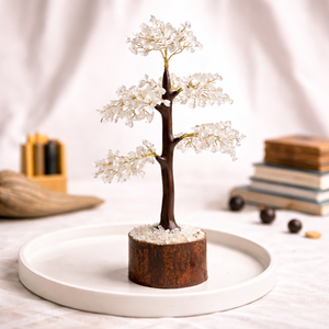 Natural Clear Quartz Crystal Tree Side Angle – Spatik Tree | Bellarosa Gems
