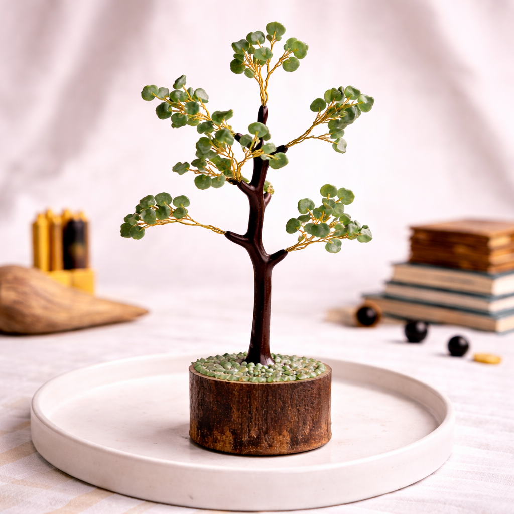 Natural Green Aventurine Tree Detail – Genuine Crystal Beads | Bellarosa Gems Surat
