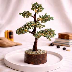Natural Green Aventurine Tree Full View – Dark Green Crystal Tree | Bellarosa Gems
