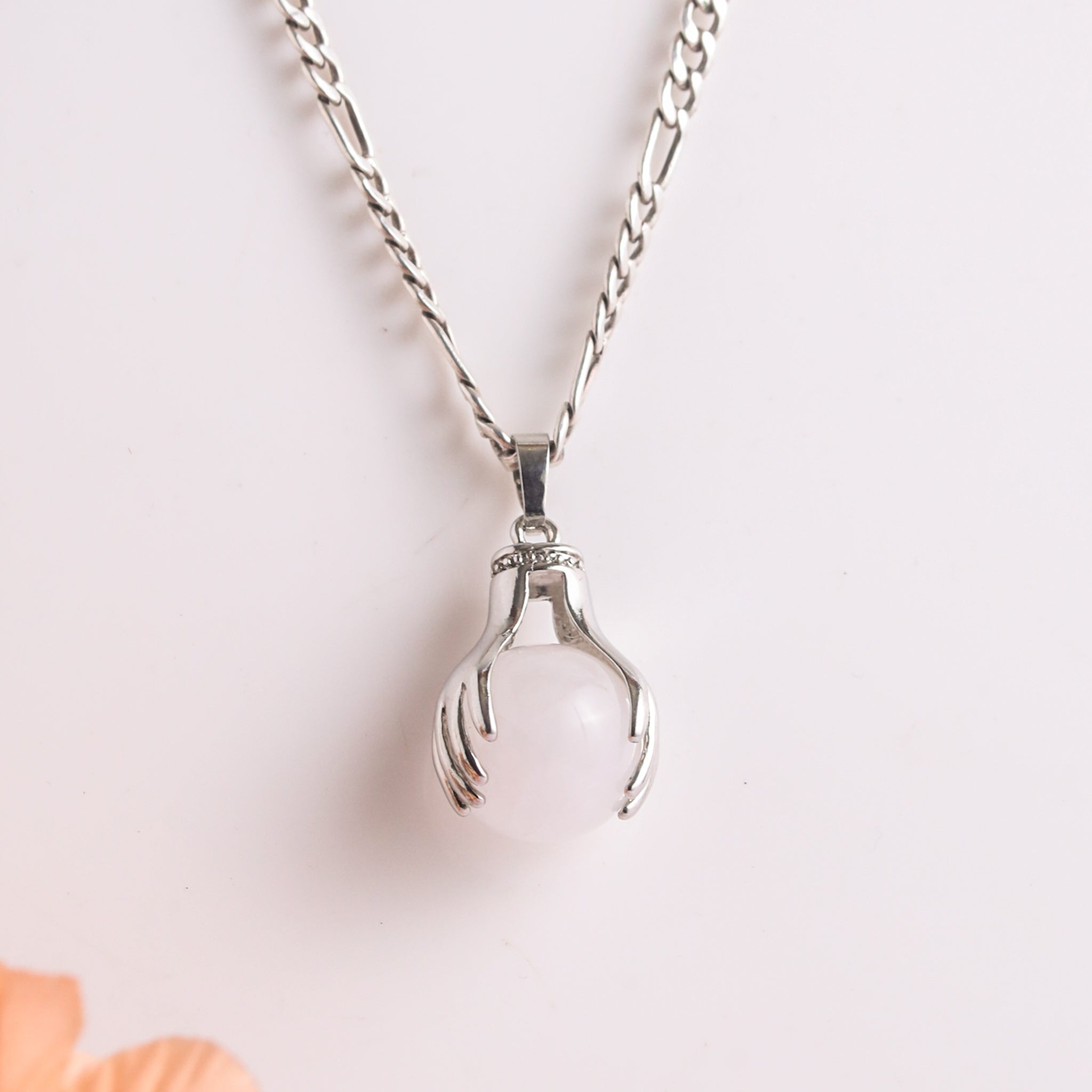Natural Clear Quartz Hand Shape Pendant – Spatik Crystal Jewellery