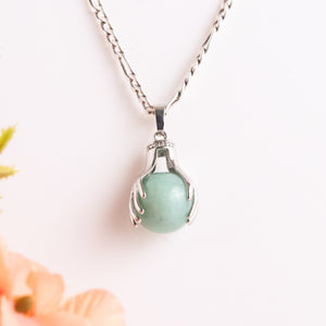 Natural Green Aventurine Hand Shape Pendant – Luck Stone