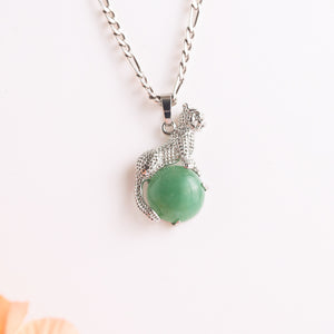 Natural Hand Shape Crystal Pendant Side View – Handcrafted