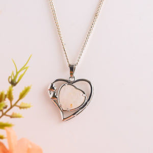 Natural Clear Quartz Heart Shape Pendant 2 – Spatik Crystal